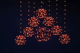 Festive Halloween Lit Decor Festive Halloween 120cm halloween Pumpkin Curtain Light - Orange